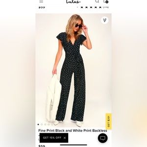 Lulus open back jumpsuit